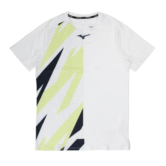 MIZUNO SHADOW GRAPHIC TEE WHITE- UOMO